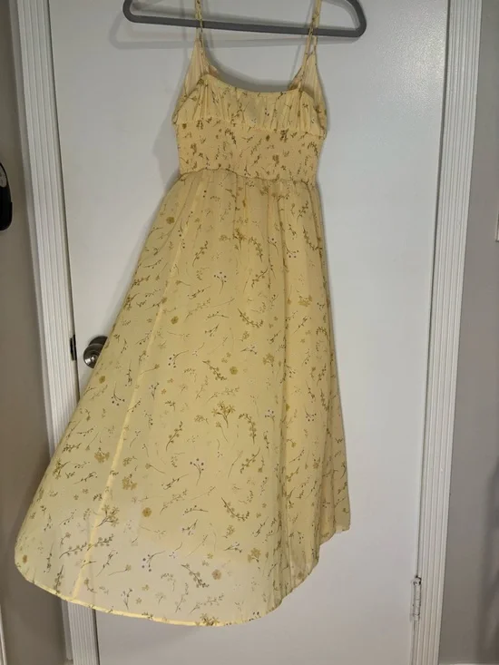 Wilfred Yellow Floral Spaghetti-Strap Dress - Picture 3 of 6